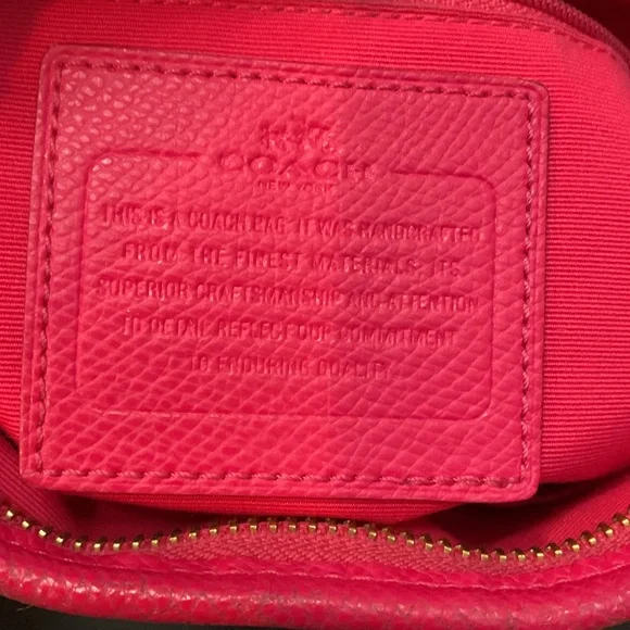 Coach F34938 signature file crossbody brown/khaki/pink and gold metal - Picture 8 of 9